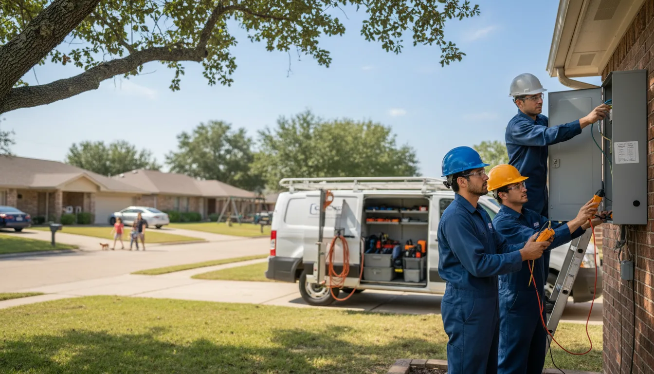 Certified electrician providing emergency electrical services in Eustace, TX